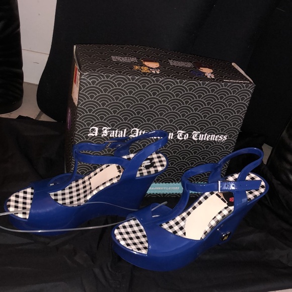 Harajuku lovers wedge jelly sandals - Picture 2 of 5